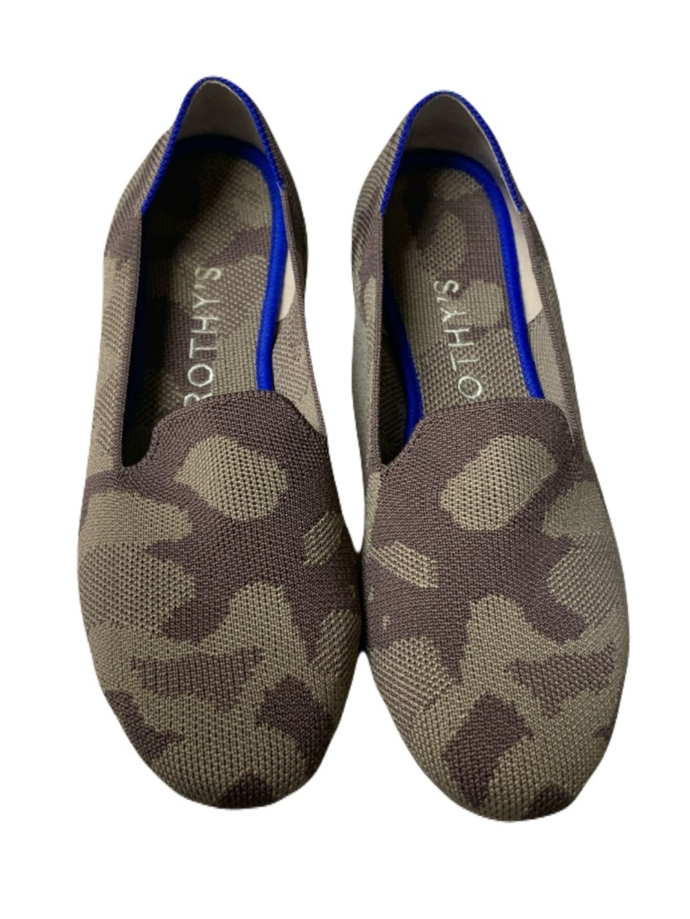 Rothy’s W7.5 Mink Camo Loafers Machine Washable Round Retired Exclusive Pattern